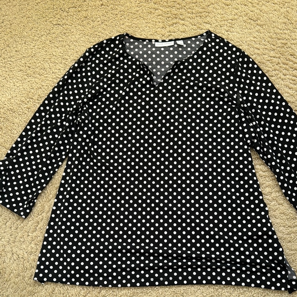 Black and White Polka Dot Blouse